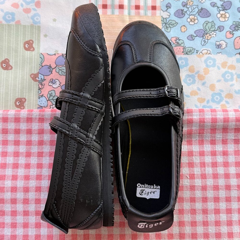 Onitsuka Tiger MEXICO 66 TGRS Black Mary Jane Shoes - Picture 7 of 8